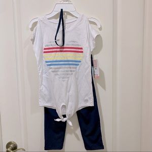 Girls 2 piece athletic set with headband